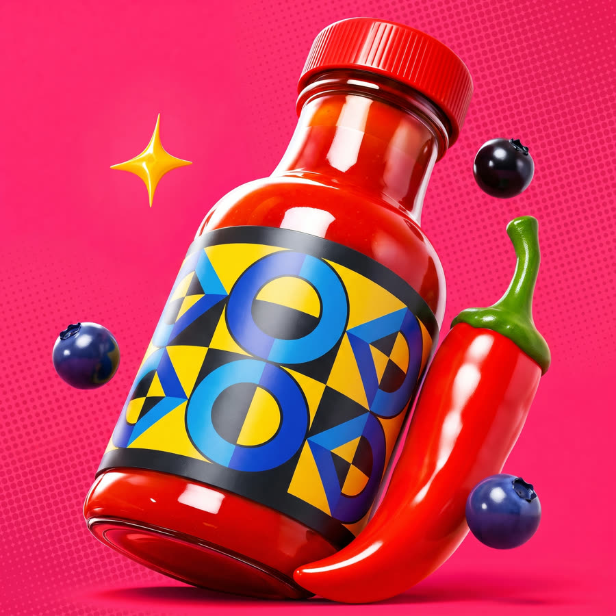 ZingPop Berry hot sauce bottle